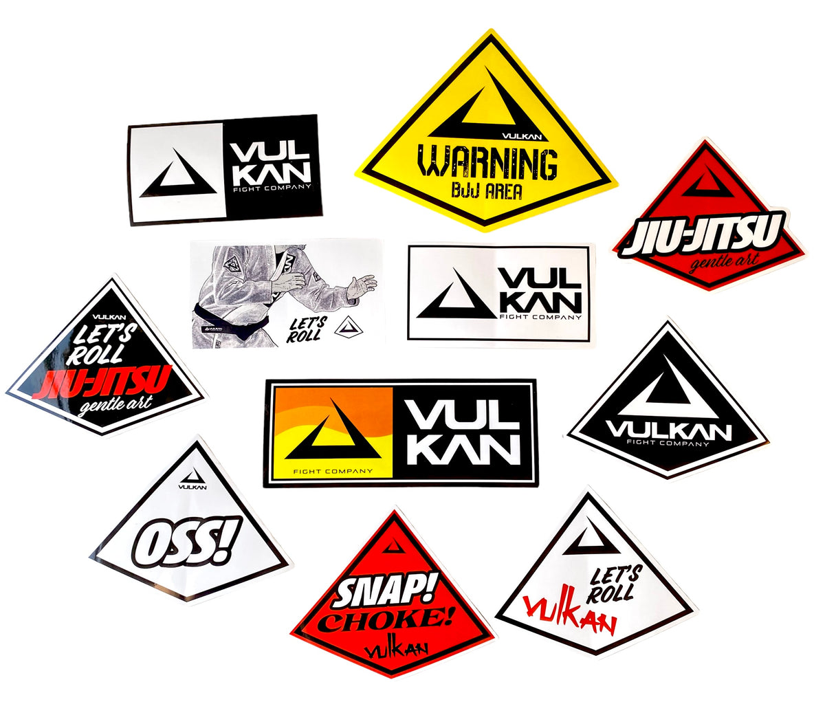 Vulkan Stickers BJJ Collection (11 stickers)