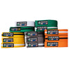Vulkan kids and youth Jiu Jitsu belts in all standard BJJ colors, including striped and solid options, made in Brazil.